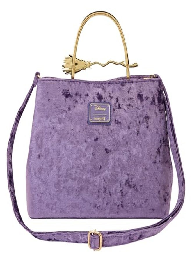 Loungefly حقيبة يد من لوانجفلاي ديزني هوكوس بوكوس بمقبض مكنسة مخملي - Image 3