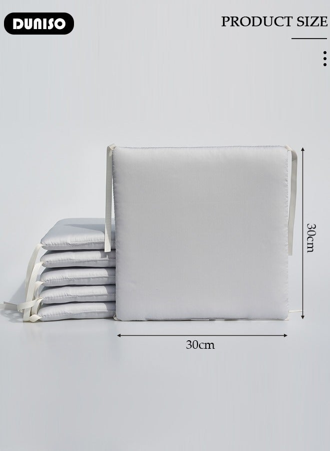 DUNISO Cot Bumper, 6pcs Crib Bumper, Breathable Mesh Cot Liner, Crib Rail Cover, Baby Boys Girls Nursery Breathable Crib Bed Liner Bumper Baby Crib Rail Cover Protector Guard Padded Cot Rail Wrap for Side Front Rails - Image 4