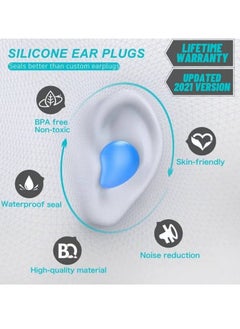 KIIUMI Ear Plugs for Sleep and Swimming 8 Pairs Of Reusable Silicone Molded Noise Canceling Ear Plugs  - Image 5