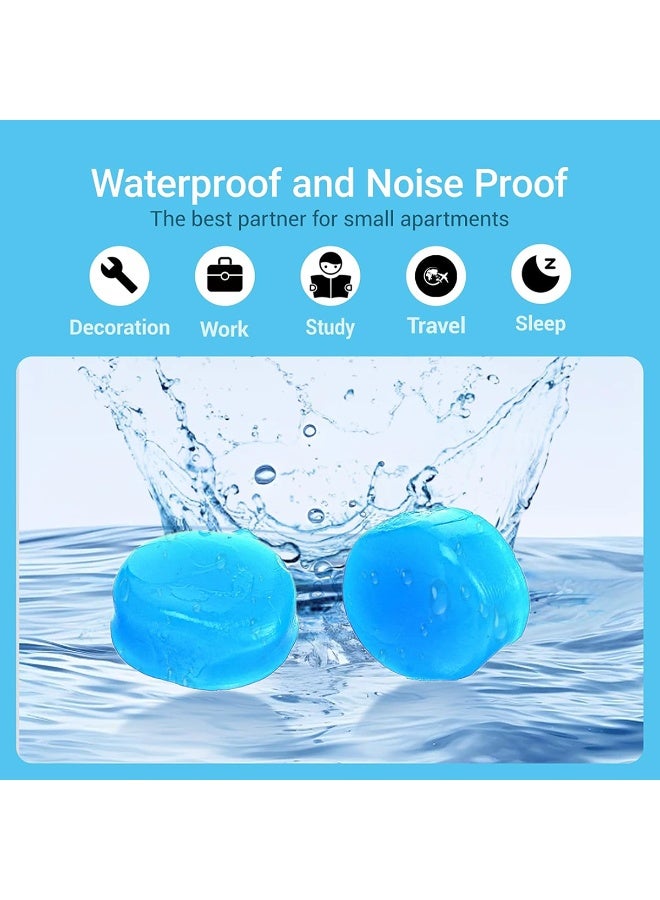 KIIUMI 16 Pcs Reusable Silicone Ear Plugs Waterproof Noise Cancelling Earplugs Soft Moldable Earplugs with Case for Sleeping Studying Swimming Airplanes Concerts  - Image 5
