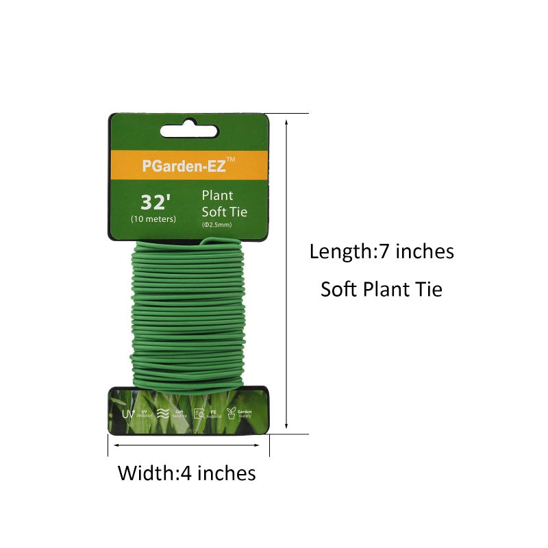 PGarden-EZ Plant Ties - 32.8ft Soft Twist Ties Green TPR Garden Ties Supply, for Supporting Plants Tomatoes Office Home Organizing - Image 5