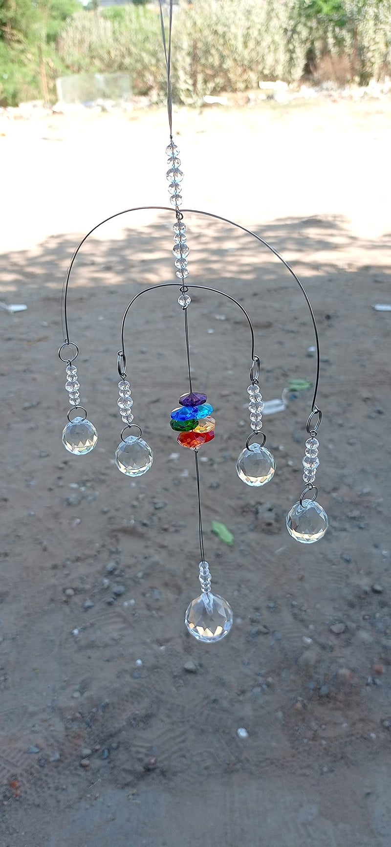 GANE-SHLIGHTS GL Sparkling K9 Crystal Glass Crystal Car Hanging Rainbow Suncatcher Beautiful Balcony Garden Hanging Ornament A3 - Image 4