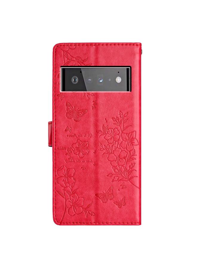 S-TOP Case For Google Pixel 6 Butterflies and Flowers Leather Phone Case - Image 3