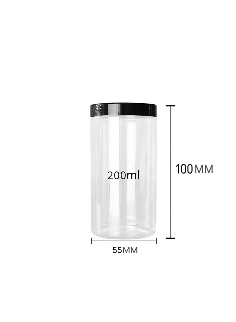 Mirolex Plastic Jar Black Lid 200ml 8pcs - Image 2