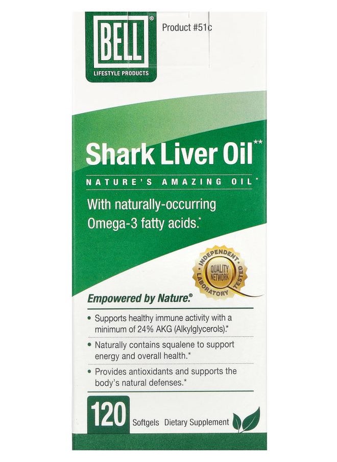Bell Lifestyle Shark Liver Oil 120 Softgels 