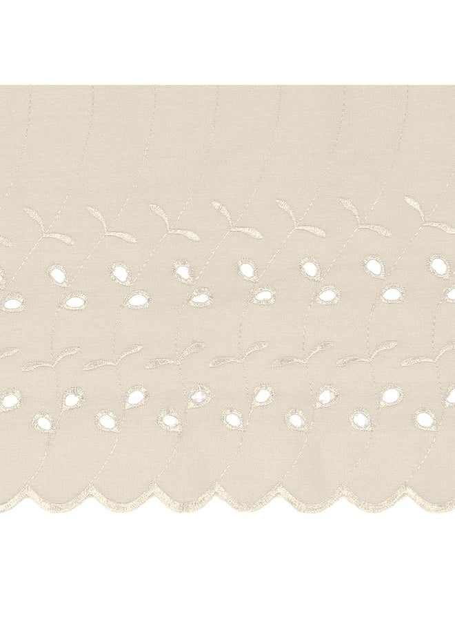 erorex Eyelet Wrap Around Easy On Off Dust Ruffle 18 Inch Drop Bedskirt Queen King Ivory  - Image 4