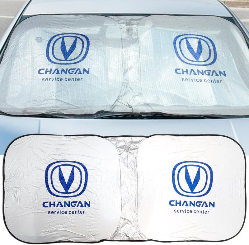 Changan Car Windshield Sunshade Foldable Front Glass Cover 150 × 75 cm Reflective Heat Insulation UV Protection Interior Cooling Shield for Sedan SUV - Image 2
