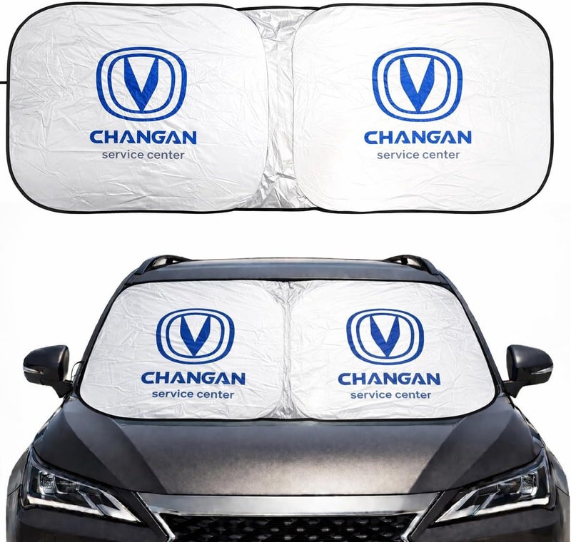 Changan Car Windshield Sunshade Foldable Front Glass Cover 150 × 75 cm Reflective Heat Insulation UV Protection Interior Cooling Shield for Sedan SUV - Image 1