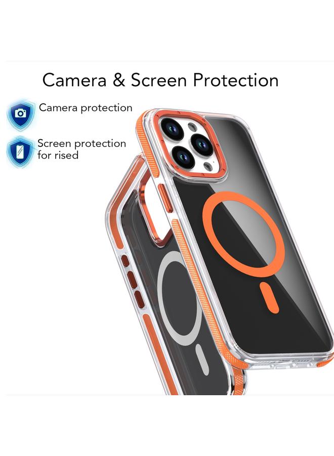 S-TOP Case For iPhone 13 Pro Magsafe Dual-Color Transparent Black Full Coverage Phone Case - Image 3