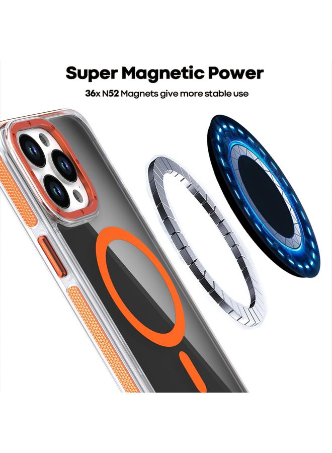 S-TOP Case For iPhone 13 Pro Magsafe Dual-Color Transparent Black Full Coverage Phone Case - Image 4