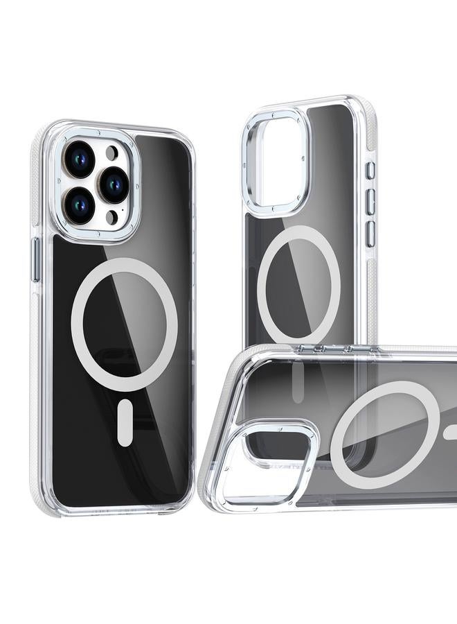 S-TOP Case For iPhone 13 Pro Magsafe Dual-Color Transparent Black Full Coverage Phone Case - Image 1