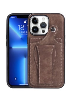 Suteni Back Cover Card Slots Leather Phone Case for iPhone 