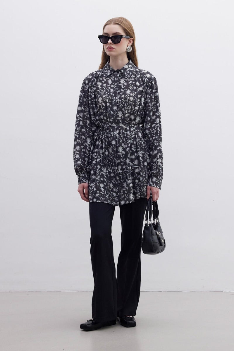 Manuka Viscose Retro Style Shirt Flower  - Image 2