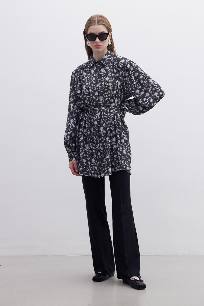 Manuka Viscose Retro Style Shirt Flower  - Image 5