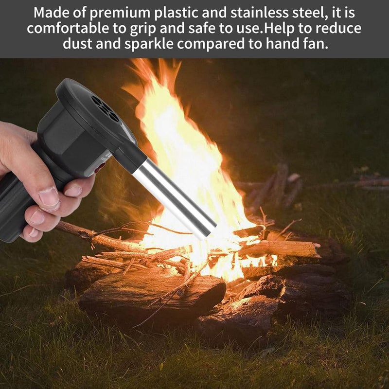 Sunisfa Electric BBQ Fan, Portable Battery Powered Blower for Outdoor Camping Picnic Charcoal Grill Barbecue with Simple and Reduced Dust Sparkle, Great for BBQ and Picnic - Image 3