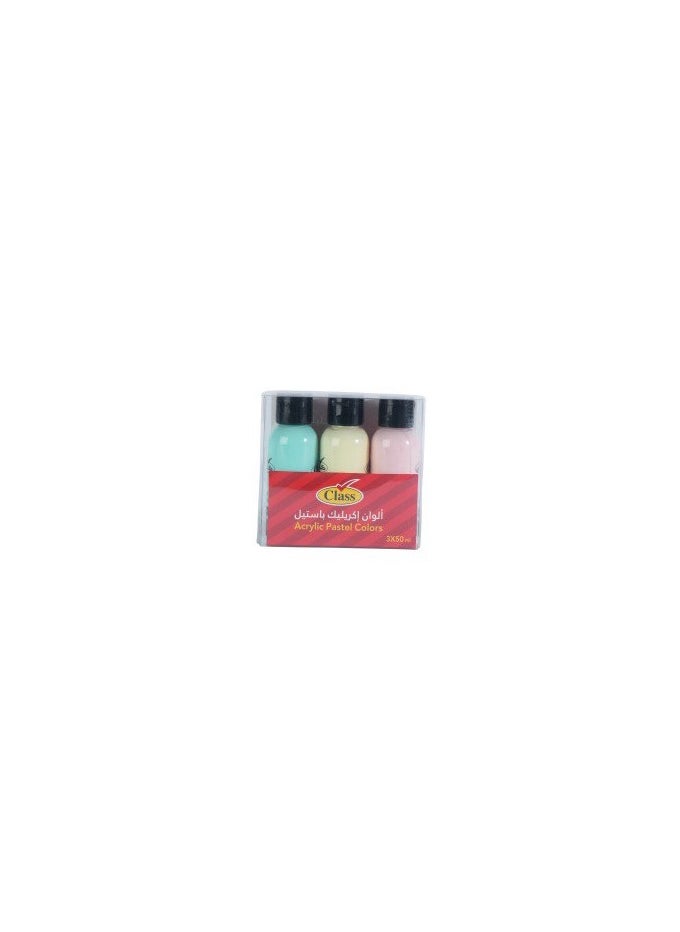 class 3 Pastel Acrylic Colours 