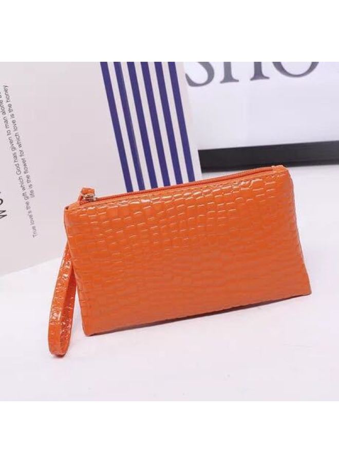 Clutch Bag AfFordable Convenient Coin Purse Many Gifts Small Bag Bulk Goods Only Black Other Colors Only Send Integer-Color:Orange  - Image 1