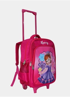 Bravo Kids School Trolley Backpack set of 3 With Pencil case and lunch bag for Girls  - Image 2