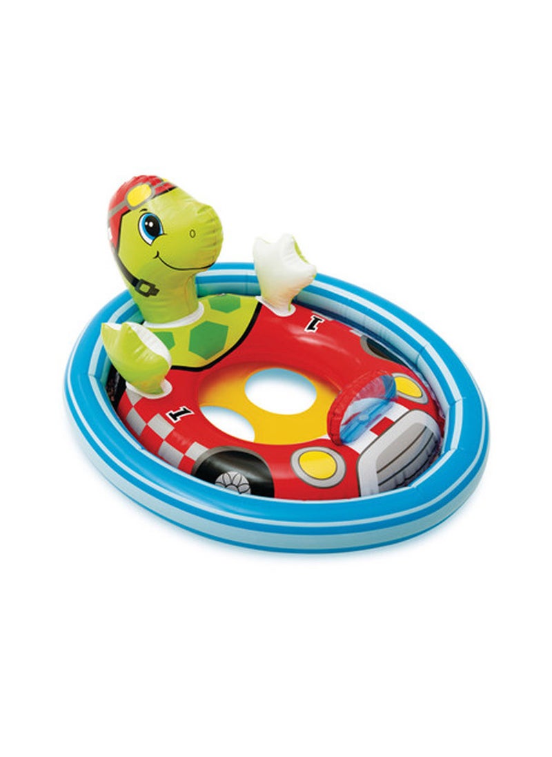 INTEX Turtle See-Me-Sit Pool Rider for Kids Inflatable Pool Float - 30 x 23inch  - Image 1