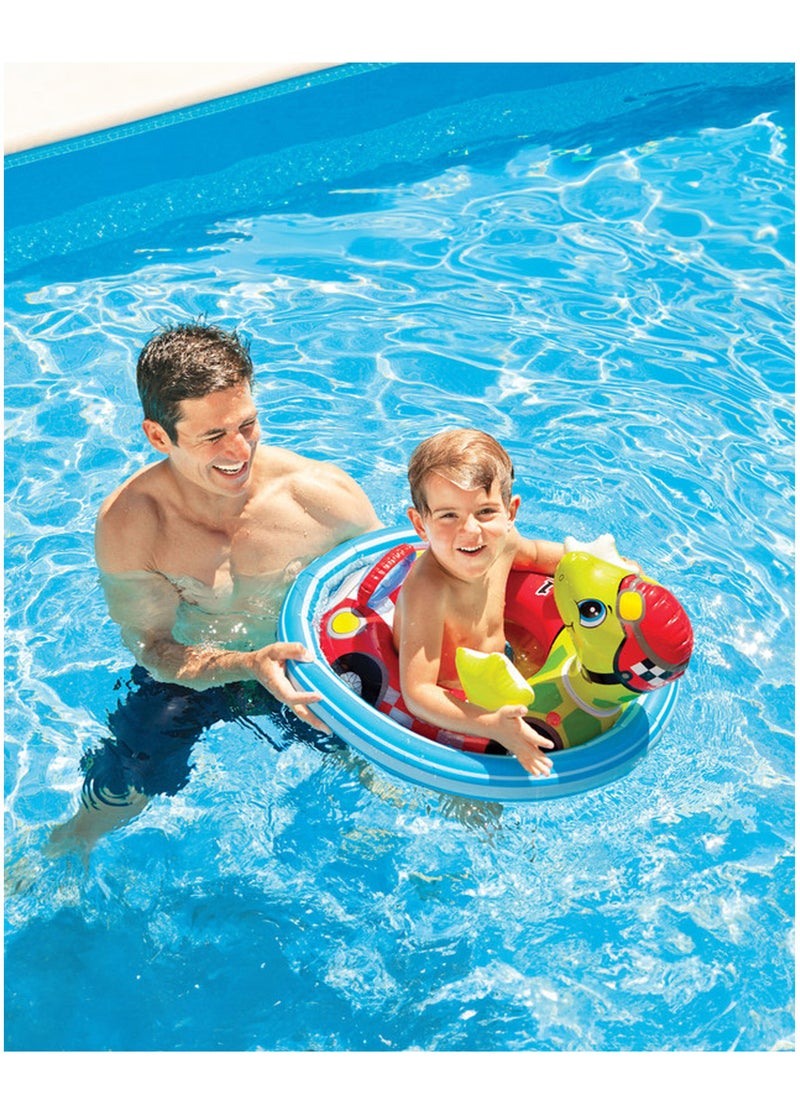 INTEX Turtle See-Me-Sit Pool Rider for Kids Inflatable Pool Float - 30 x 23inch  - Image 2