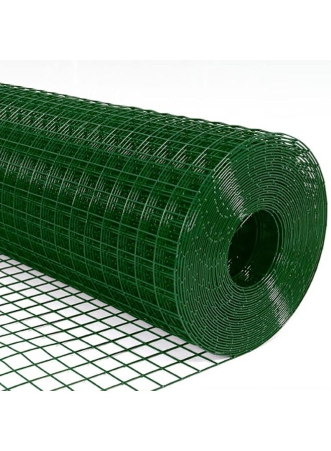 Poaker Wire Mesh Fencing Roll Galvanized Pvc-Coated Green Steel Nets For Gardens Farming Plant Fences Barriers Chicken Wire Aviaries And Hen-Houses 4 Feet - Image 3