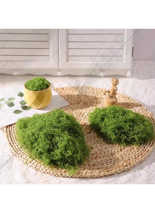 Generic 100g nylon moss grass perfect simulation artificial moss fake green grass as centerpiece home kitchen garden landscape layout green plant bonsai potted decorative moss  - Image 2