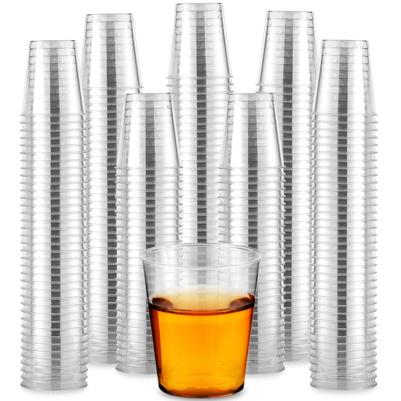 Stock Your Home 1000 Plastic Shot Glasses  15 Oz Disposable Cups  15 Ounce Shot Glasses  Ideal for Whiskey Wine Tasting Food Sampling and Sauce Dipping at Catered Events Parties and Weddings Clear 