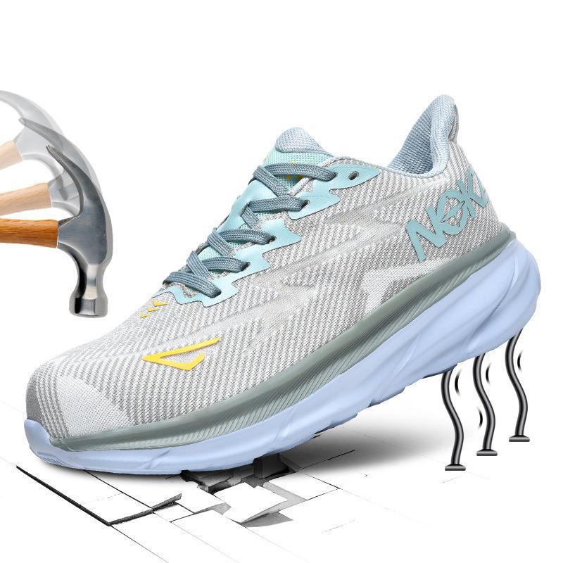New Labor Protection Shoes Men'S And Women'S Flying-Woven Breathable Lightweight Steel Toe Anti-Smashing And Anti-Piercing Site Protection Safety Shoes - Image 4