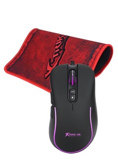 Generic XTRIKE ME Gaming Combo Mouse & Mousepad GMP-290 3600 DPI Optical Sensor 7 Buttons RGB Backlight 1.5m Braided Cable  - Image 1