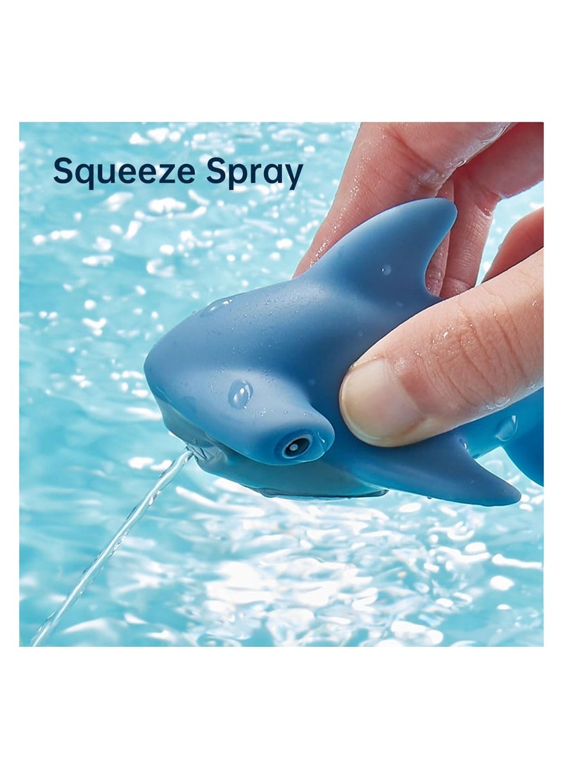 ECVV 7Pcs Baby Bath Toys Toddler Bathtub Toys Water Spraying Floating Animals Shark Fishing Water Beach Toys Swimming Pool Toys for Babies Kids - Image 5