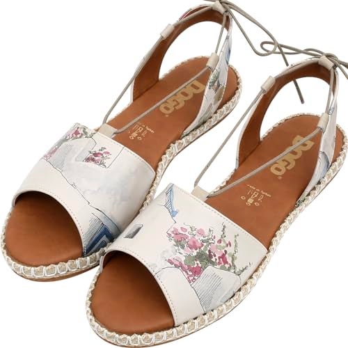 DOGO Gladiator Sandals for Women - Vegan and Handmade Strappy Sandals for Women, Paperflower Design, Size 7.5 - Image 1