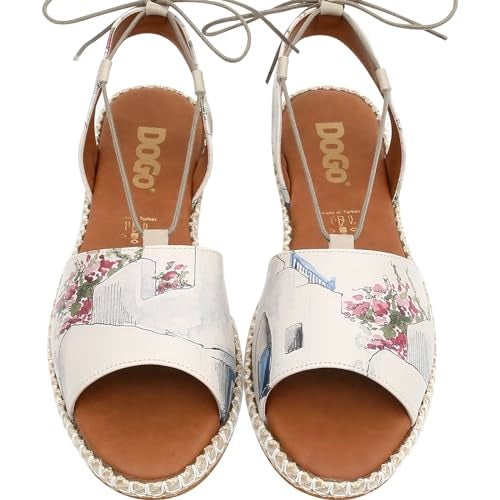 DOGO Gladiator Sandals for Women - Vegan and Handmade Strappy Sandals for Women, Paperflower Design, Size 7.5 - Image 4