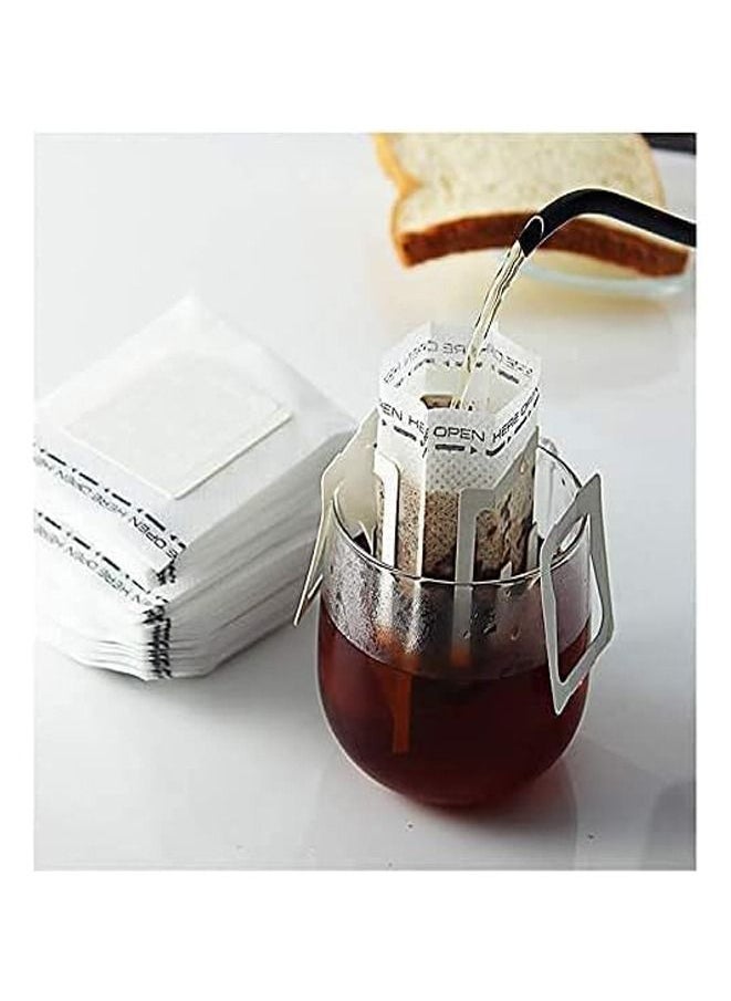 Muyixin - 50-Piece Portable Coffee Filter Paper Bag Hanging Ear Drip Coffee Bag Single Serve Disposable Drip Coffee Filter Bag Perfect for Travel Camping Home Office - Image 1