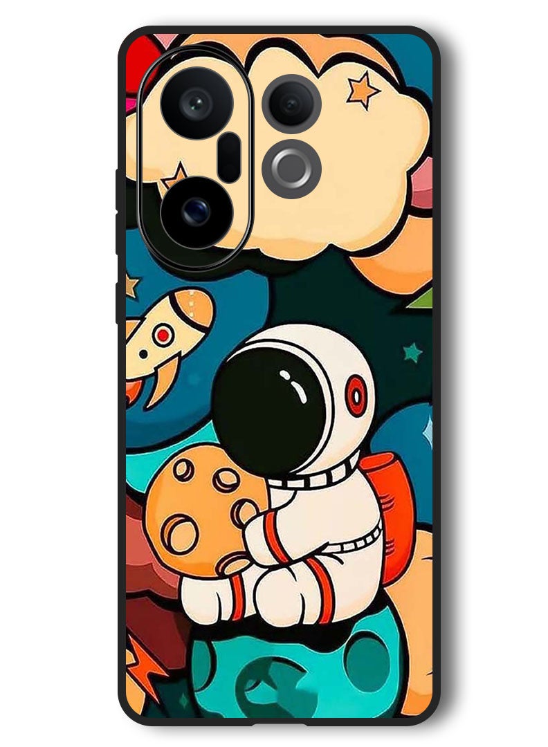 Theodor حافظة متوافقة مع Vivo X200 FE 6.31 بوصة حماية مضادة للصدمات غلاف بامبر رائد فضاء جبنة - Image 1