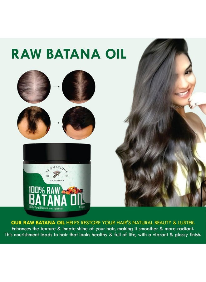 AROMATIQUE Raw Batana Oil | Unrefined Cold Pressed Batana Oil For Hair Growth By Dr Sebi Sourced From Honduras | Hair & Skin Nourishment Oil (100 Gms)  - Image 3