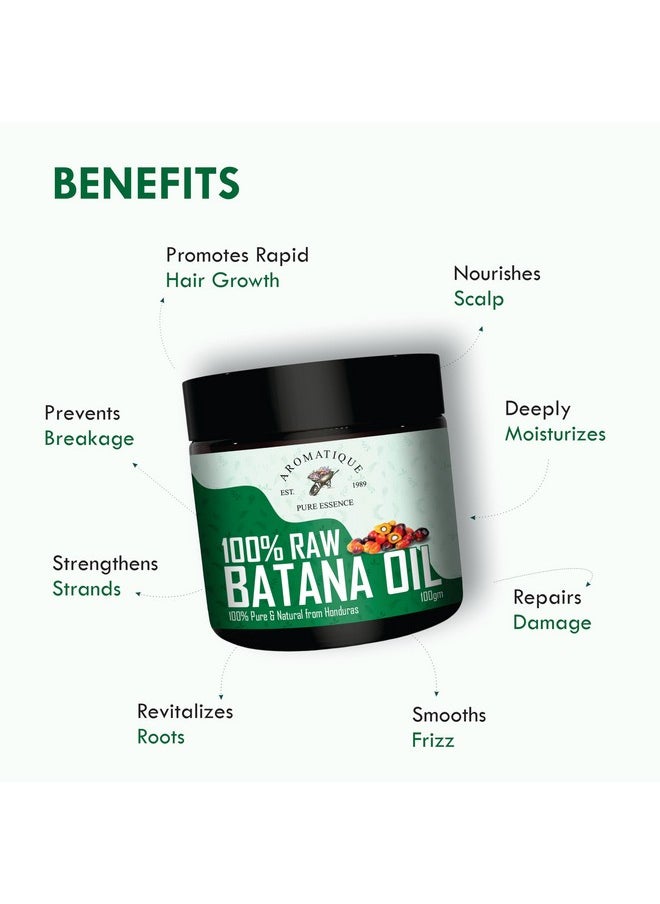 AROMATIQUE Raw Batana Oil | Unrefined Cold Pressed Batana Oil For Hair Growth By Dr Sebi Sourced From Honduras | Hair & Skin Nourishment Oil (100 Gms)  - Image 2