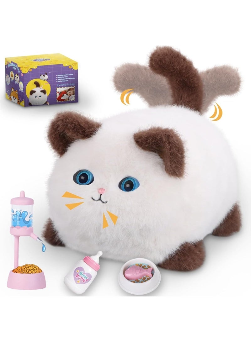Jimate Interactive Fat Cat Plush, Kawaii Cat plushies Toy,Weighted Stuffed Animals, Ideal Gifts for Kids Boys Girls - Image 1
