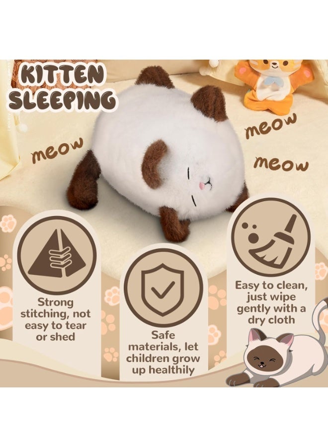 Jimate Interactive Fat Cat Plush, Kawaii Cat plushies Toy,Weighted Stuffed Animals, Ideal Gifts for Kids Boys Girls - Image 3