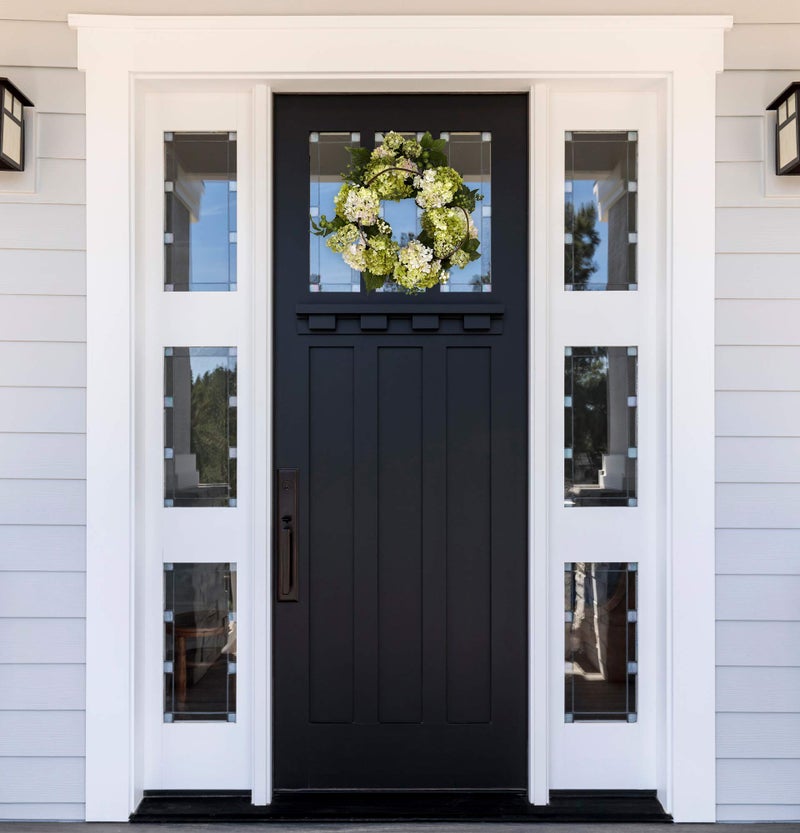 Nearly Natural 4780 Hydrangea Wreath, 22-Inch, Cream/Green - Image 2