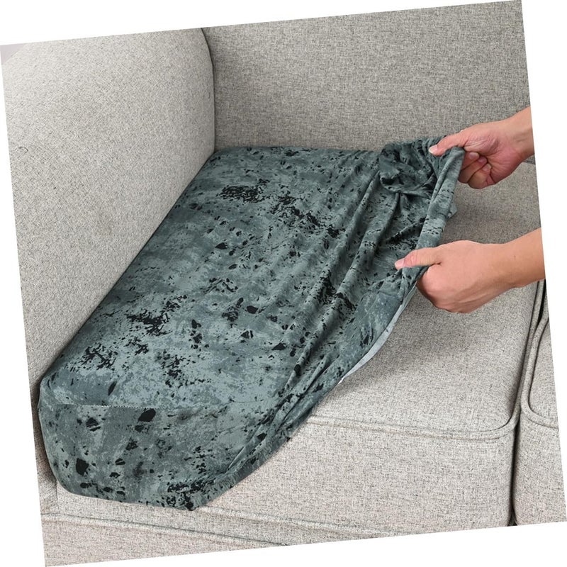 Furniture Protector Cover Sofa Cushion Slipcover Elastic Stretch Full Seat Cover Black Grey for Single Sofa Living Room Home Cushion Protector - Image 4