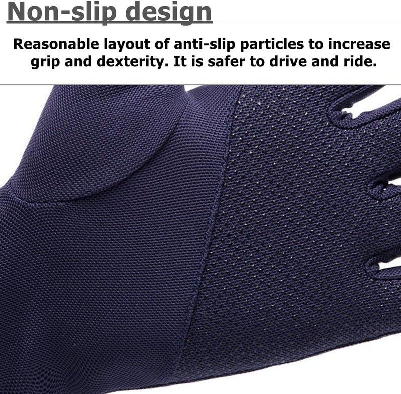 iNszkoos Half Finger Driving Gloves for Men and Women - Touch Screen, UV Protection, Breathable Cotton - Image 3