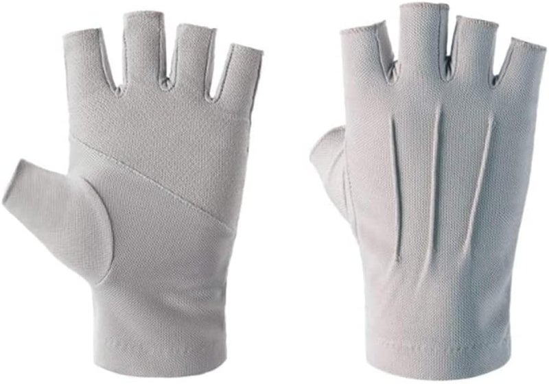 iNszkoos Half Finger Driving Gloves for Men and Women - Touch Screen, UV Protection, Breathable Cotton - Image 4
