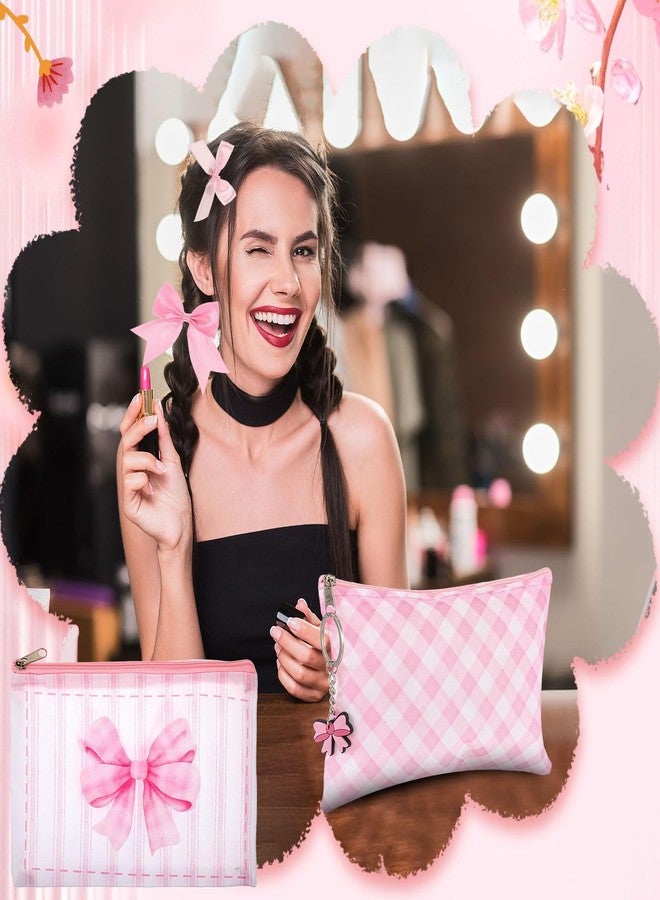 Locmeo مجموعة هدايا حفلات Locmeo المكونة من 48 قطعة، تتضمن حقائب مكياج أنيقة، وسلاسل مفاتيح، ومشابك شعر وردية اللون، وأقواس وردية. هدية مثالية لحفلات أعياد الميلاد، مناسبة للنساء، والصديقات، وزميلات العمل. - Image 5