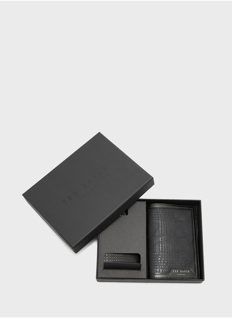 Ted Baker Etwell Etched Leather Luggage Tag Set  - Image 5