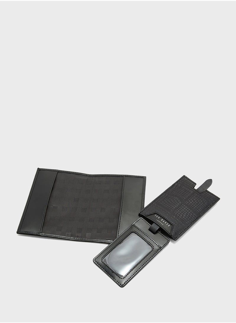 Ted Baker Etwell Etched Leather Luggage Tag Set  - Image 2