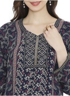 HANA & SARA UNIQUE THREAD EMBROIDERY WITH SMALL STONE WORK LONG VISCOSE ARABIC KAFTAN FARASHA DRESS  - Image 4