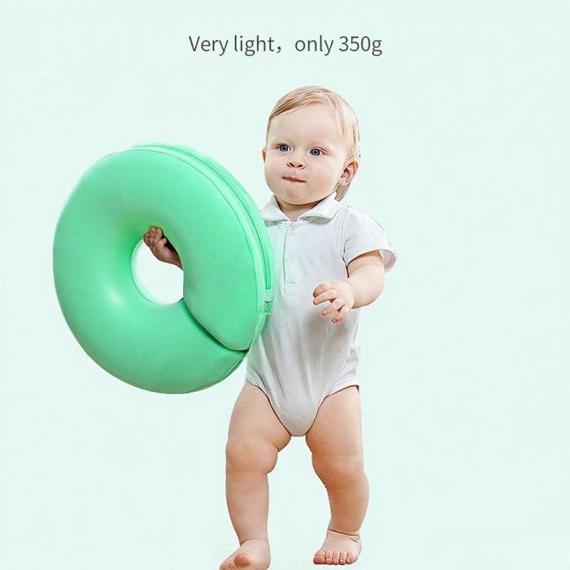 Mambobaby Baby Neck Float - Non-Inflatable Pearl-Foam Design, Premium 3D Cloth, Secure Dual Lock Buckle, Pink Large Size for 6-12 Months, Ergonomic Waterproof Head Ring for Baby Bathtub & Swimming - Image 5