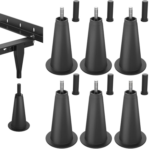 appacare 5“ High Rise Bed Frame Risers, Bed Frame Feet with Socket Sleeve to Replace,Set of 6,Lift Bed Frame by 5" for Under Bed Storage - Image 1