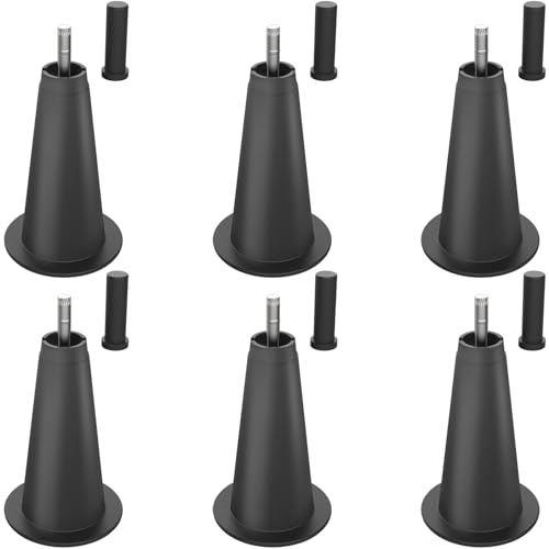 appacare 5“ High Rise Bed Frame Risers, Bed Frame Feet with Socket Sleeve to Replace,Set of 6,Lift Bed Frame by 5" for Under Bed Storage - Image 5