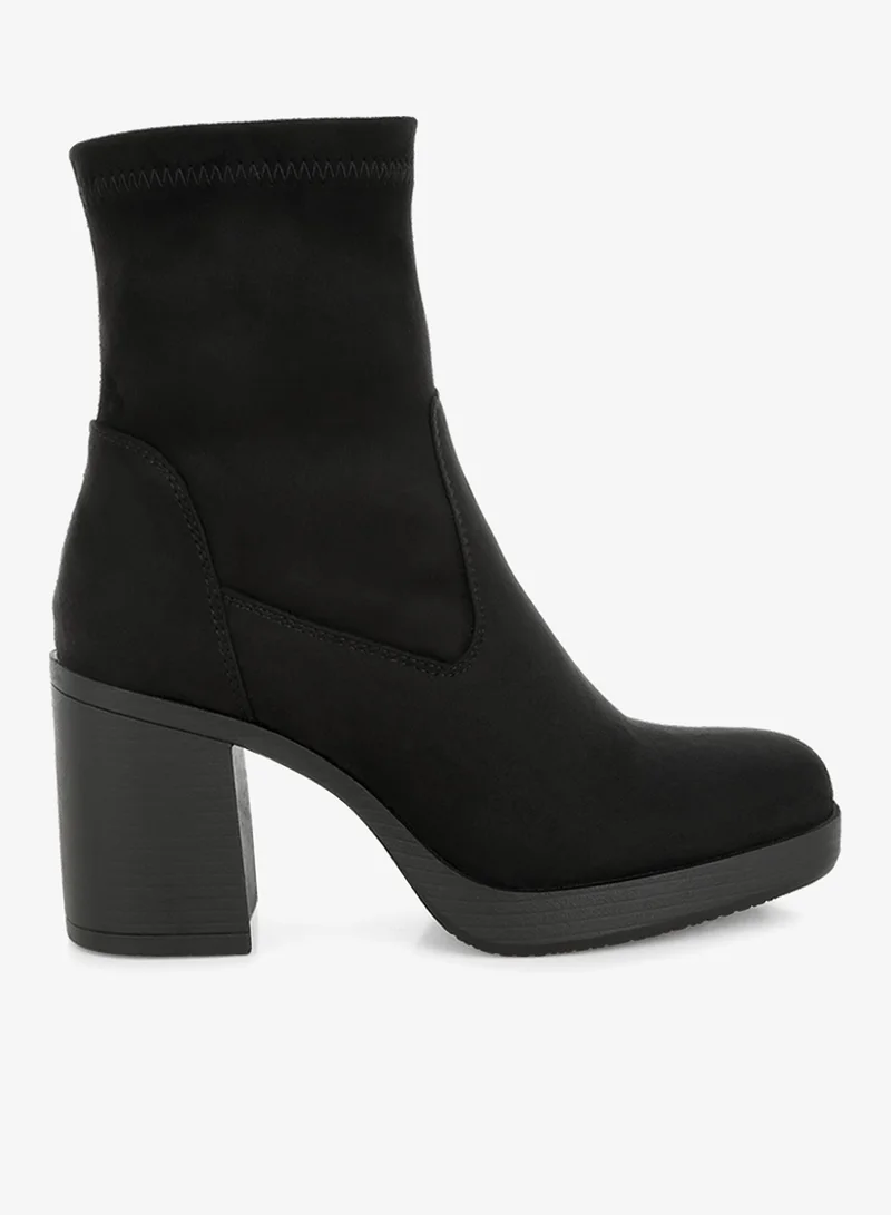 London Rag London Rag Women's Microfiber Sock Boots In Black